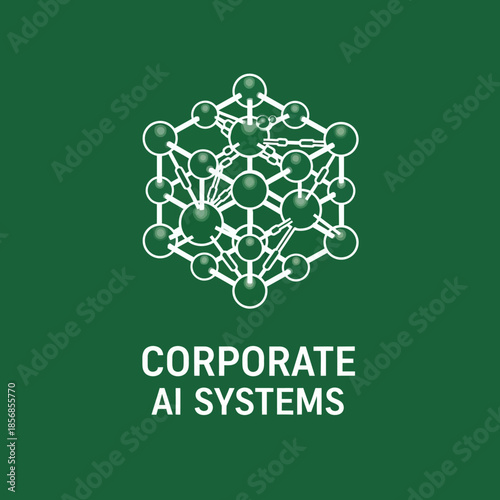 Geometric neural network icon for corporate artificial intelligence.