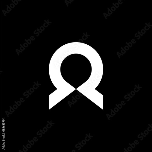 Sleek abstract Omega logo. A modern, futuristic icon with elegant curves, perfect for luxury jewelry or premium tech brands.