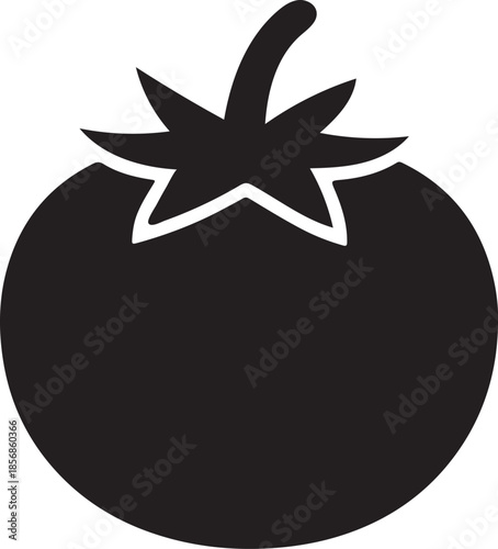 Tomato silhouette vector icon