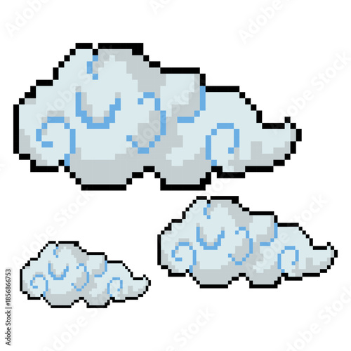 Pixel Lucky Cloud Traditional Symbol