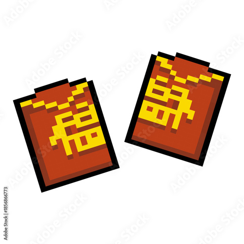 Pixel Red Envelope Angpao Set