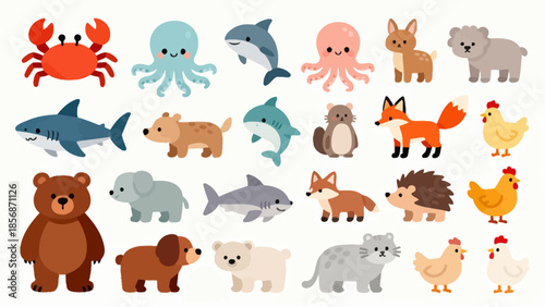 Cartoon animal collection