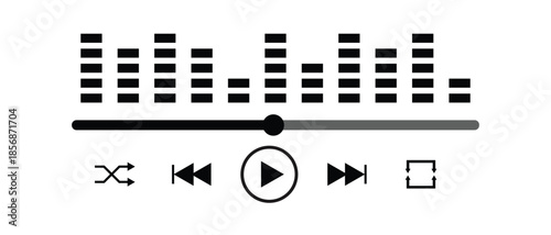 Sound Wave Music Play Bar Vector design vector set