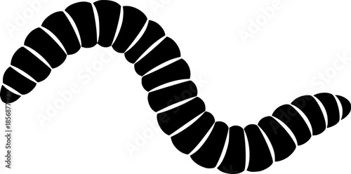 Earthworm silhouette.