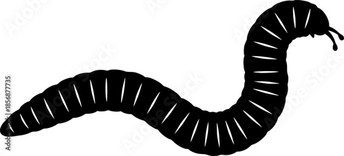 Earthworm silhouette.