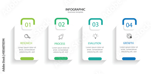 modern design template for infographics with 4 option or step vector illustration	