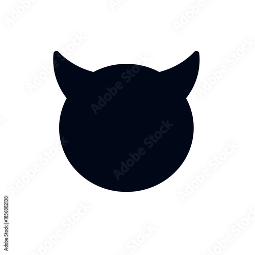 devil evil purple face horned smiling with horns mischief naughty  halloween emoji symbol sign icon vector illustration isolated flat
