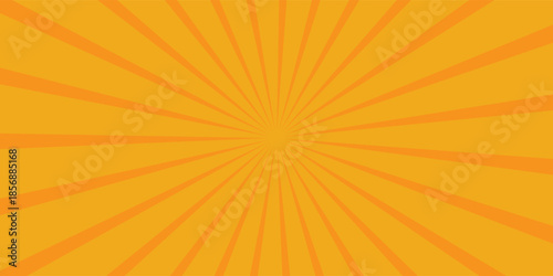 orange sun rays background design template