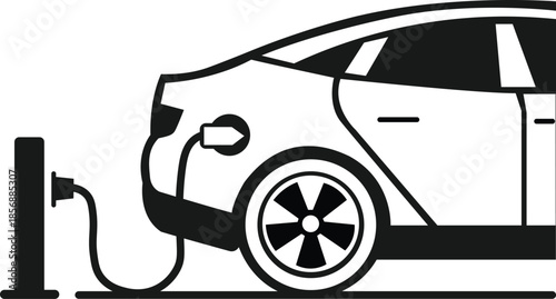 Electric vehicle charging at a station a modern and sustainable transportation concept