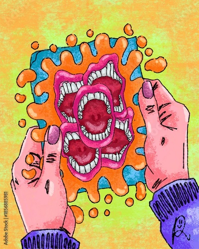 graffiti on wall, concept of anxiety, gossip, or mental health.