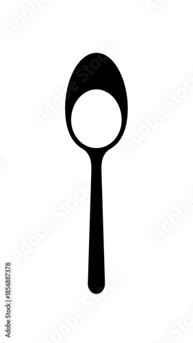 Black Silhouette of a Spoon.