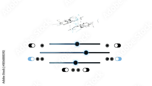 Industrial engineering tools and components on workbench in workshop or laboratory setting with technical equipment and machinery parts