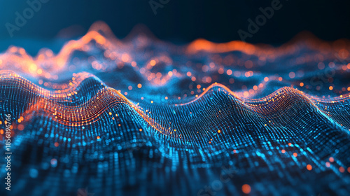 Cyber big data flow Blockchain data fields Network Next-gen AI Solutions in Automotive Technology, cyber big data flow and blockchain data fields in a 3D image, Generative AI