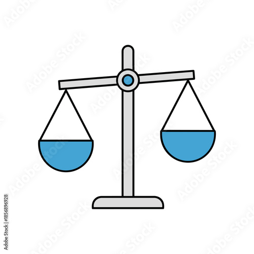 Scales of Justice with Unequal Balance Symbolizing Imbalance.