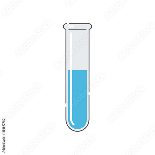 Test Tube with Blue Liquid Scientific Experiment and Chemical Analysis.
