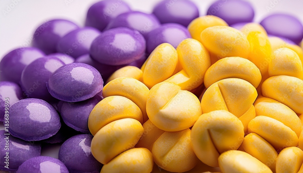 Fototapeta premium purple and yellow candy