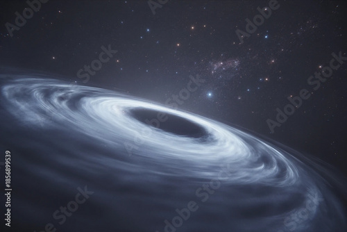 Supermassive black hole with accretion disc and relativistic jet