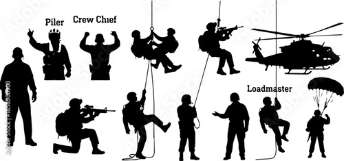 Tactical Warfare Soldier Silhouettes
