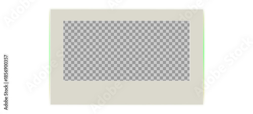 Photo frame strip template in realistic style. Vector photo mockup isolated on transparent background.blank book cover isolated on white background