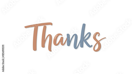 Thanks Word in Colorful Letters.