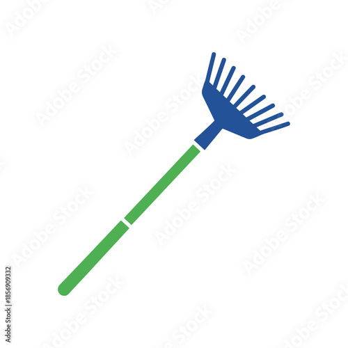 A simple illustration of a garden rake tool.