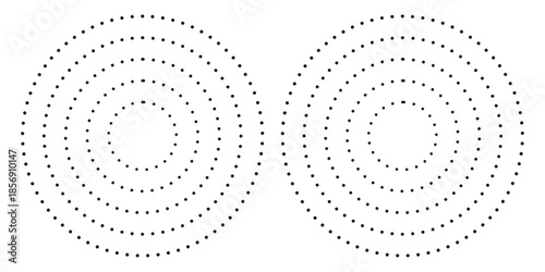 The rhythm of sound waves spirals circularly from a point