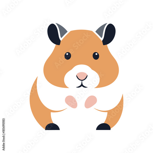 Cute Hamster Illustration Adorable Pet Rodent Character.