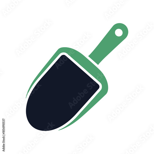 Green and Black Garden Trowel Tool for Planting and Gardening.