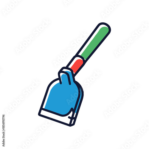 Illustration of a garden hoe tool for digging and weeding 1.