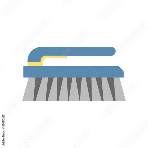 Simple Flat Design Illustration of a Cleaning Brush.