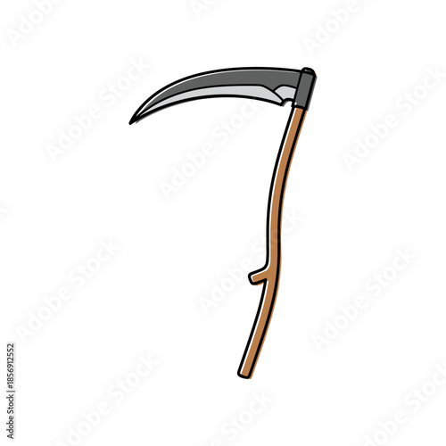 Traditional Scythe Hand Tool for Harvesting Crops and Grass.
