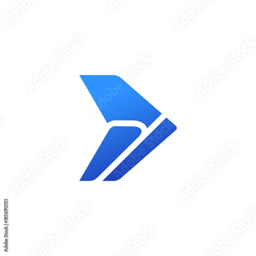 air plane logo icon blue sky minimalist shape of a Jet Airplane icon