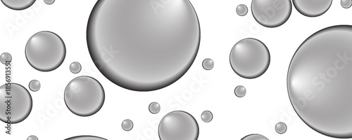 Realistic water droplets on the transparent window. Vector