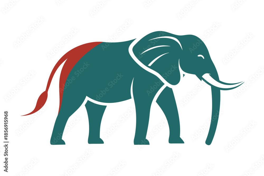 Fototapeta premium vector illustration of an elephant