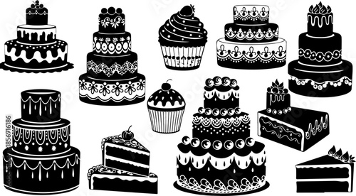 Hand Drawn Bakery & Dessert Icon Set