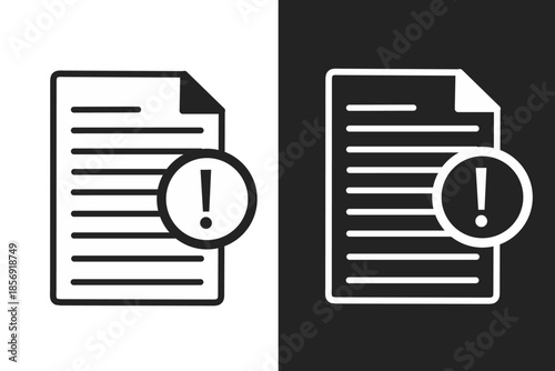 document with warning sign icon