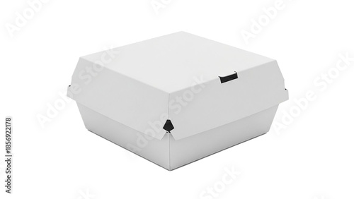Blank burger box isolated on white background 