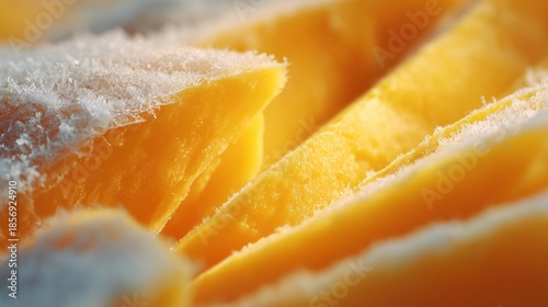   Close-up of yellow fruit with white stuff on top
