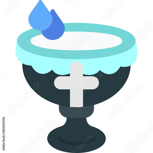 Baptismal Water Cross Icon