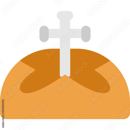 Easter Hot Cross Bun Icon