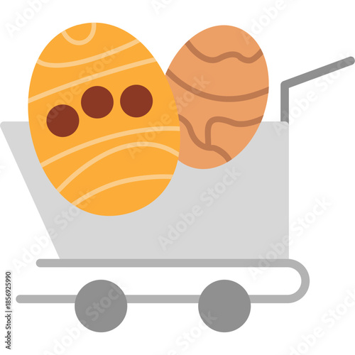 Easter Egg Cart Icon
