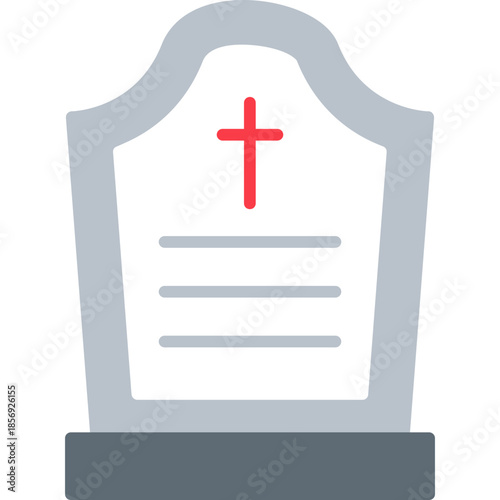 Christian Gravestone Cross Icon