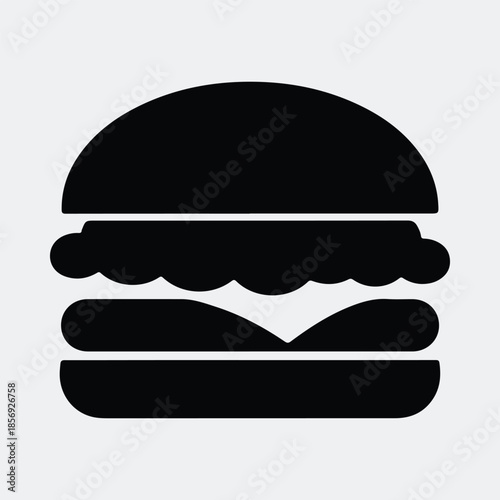 Silhouette classic hamburger icon design fast food meal vector illustration