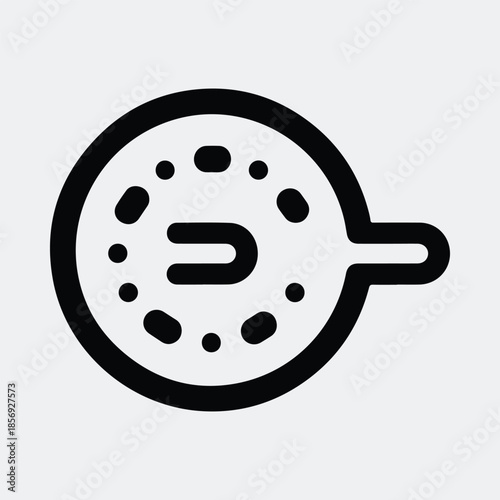 Silhouette Minimalist cooking pan with abstract elements simple line art vector illustration