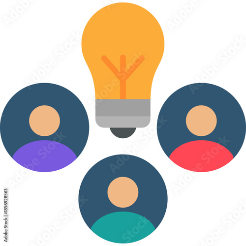 Team Brainstorming Network Icon