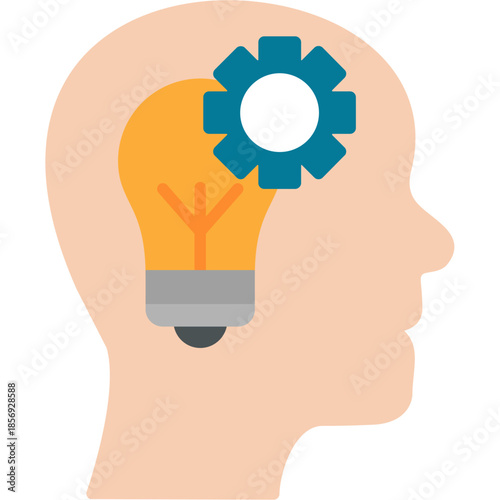 Analytical Thinking Head Icon