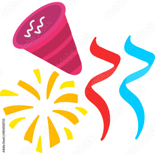 Party Popper and Streamers Icon