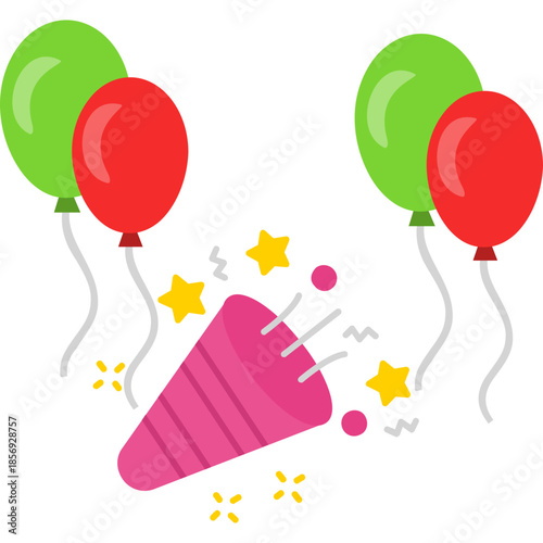 Party Hat Celebration Scene Icon