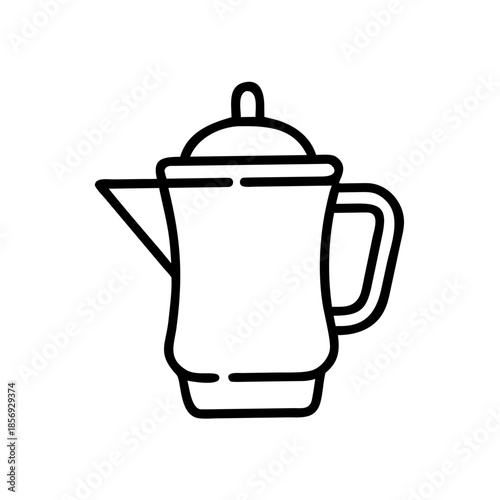 Elegant Coffee Pot Silhouette: A simple yet elegant silhouette of a coffee pot, symbolizing the beginning of a day with a warm, inviting beverage. 