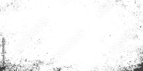 Rough grey and white texture vector. Distressed overlay texture, Dirty or dust film grain speck grit grunge overlay on white background, Vector Illustration. Black isolated on white background,